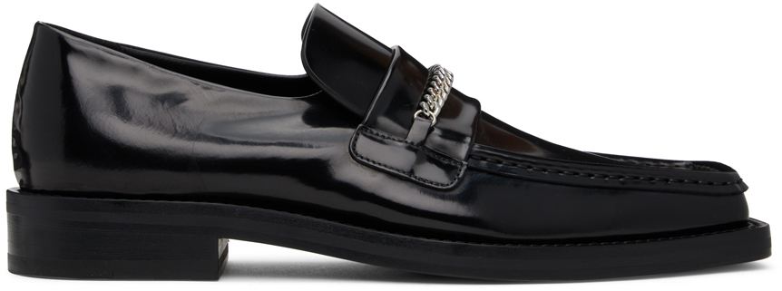 Black Square Toe Loafers